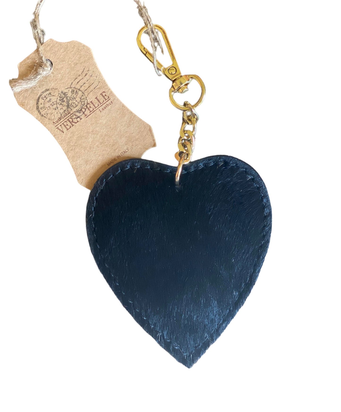 Portachiavi a cuore in vera pelle