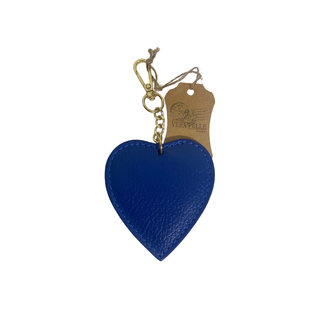 Portachiavi a cuore in vera pelle