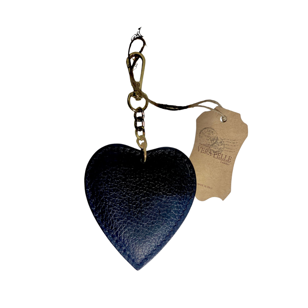 Portachiavi a cuore in vera pelle
