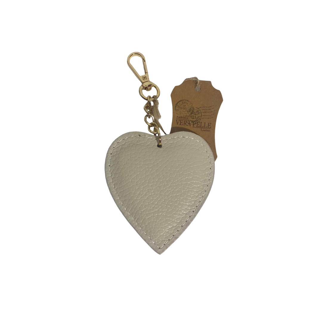 Portachiavi a cuore in vera pelle