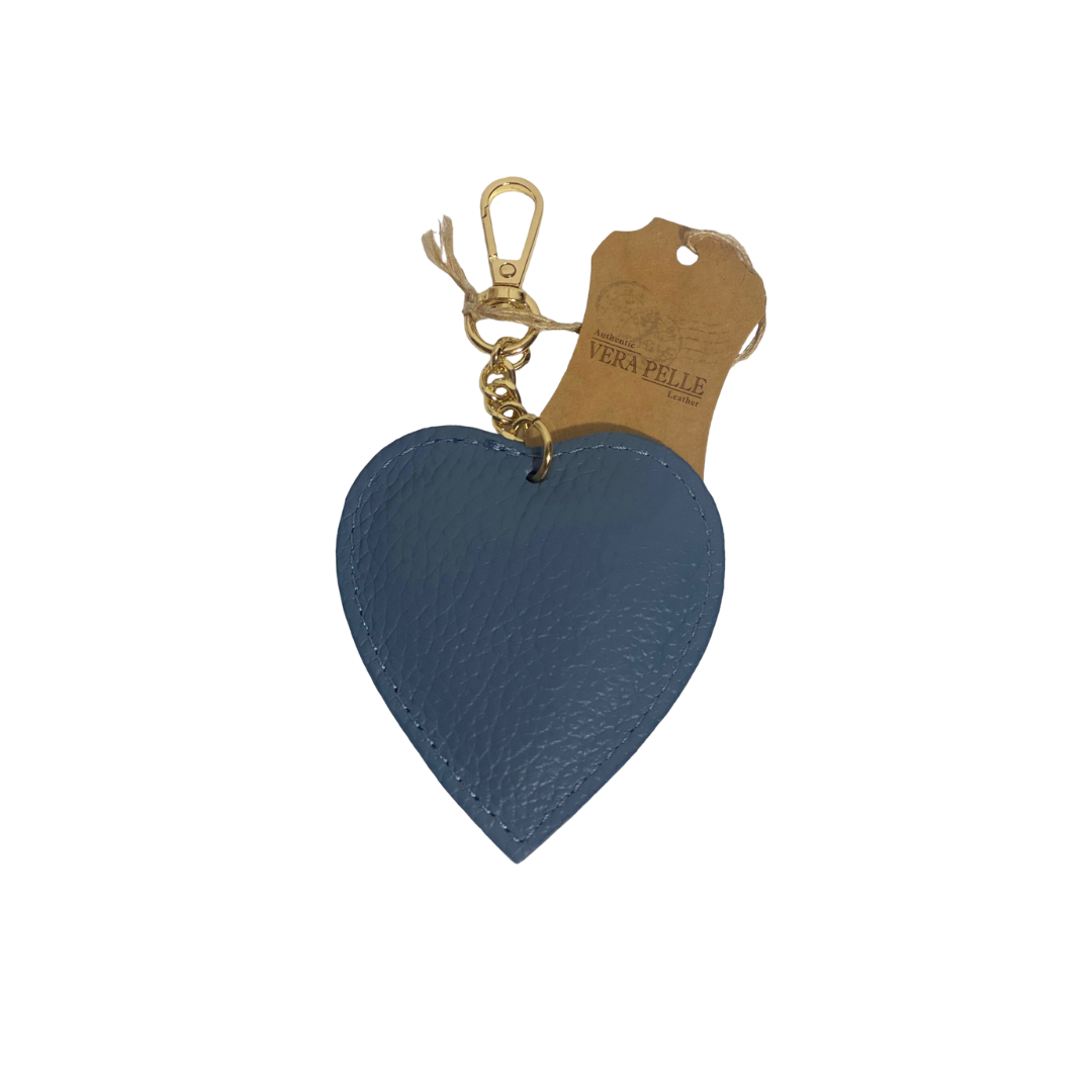 Portachiavi a cuore in vera pelle