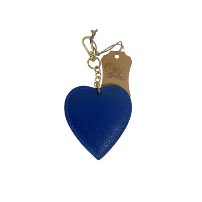 Portachiavi a cuore in vera pelle