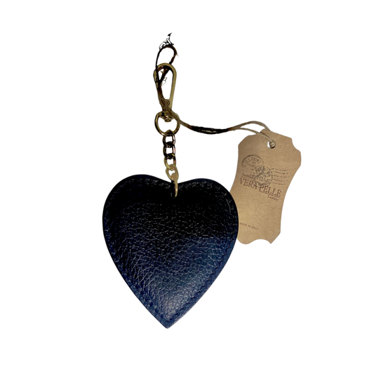 Portachiavi a cuore in vera pelle