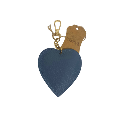 Portachiavi a cuore in vera pelle